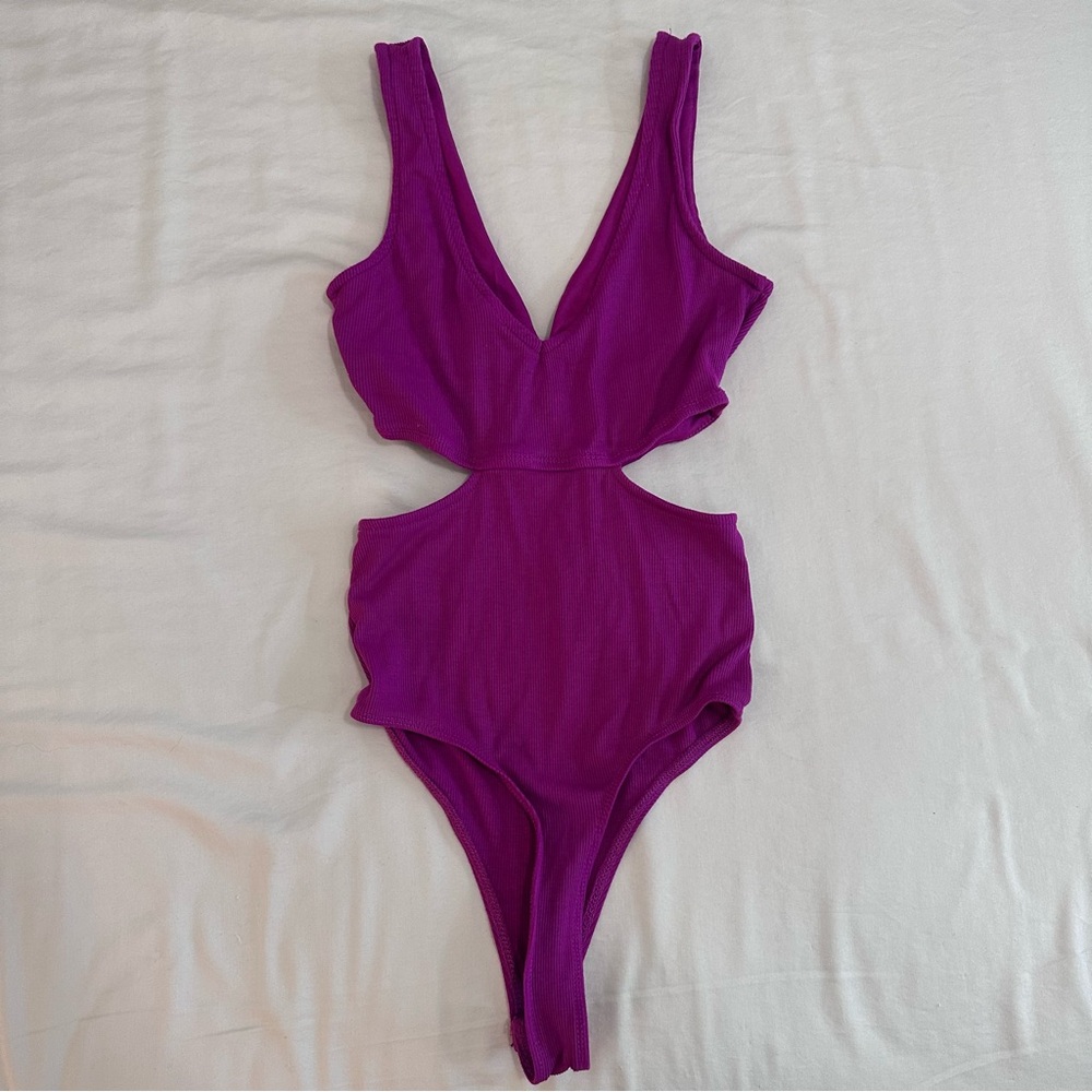 wild fable magenta cut-out bodysuit - Picture 6 of 9